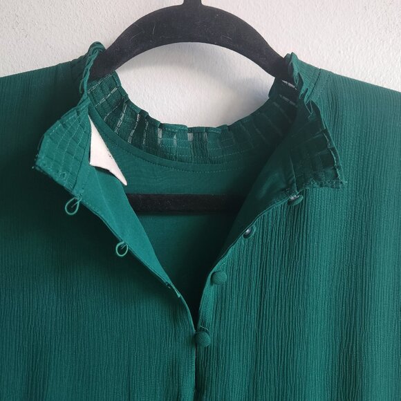 ✨ US2 Sézane Odile Green Mini Silk Dress - Worn Once (EU 34) - Picture 10 of 15
